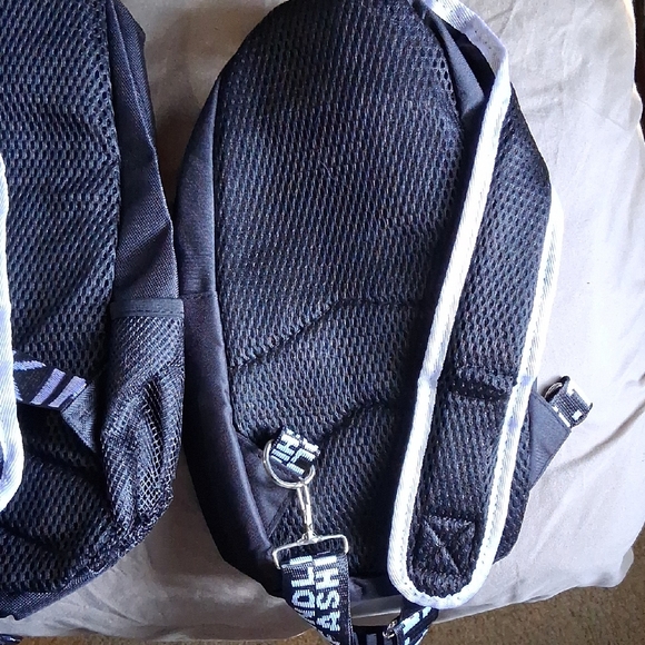 YOU GET BOTH.Stylish Black Backpack with Graphic Design NWOT - Picture 4 of 11